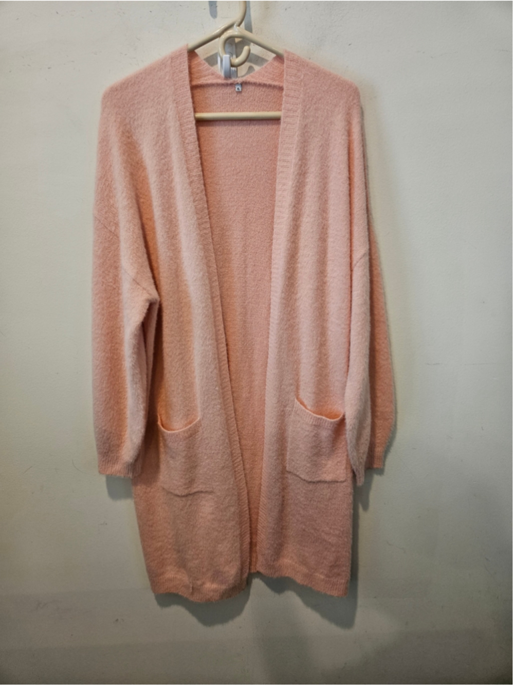 Women's Unbranded Open Front Long Super Soft Cardigan Sweater Pink Size XL
